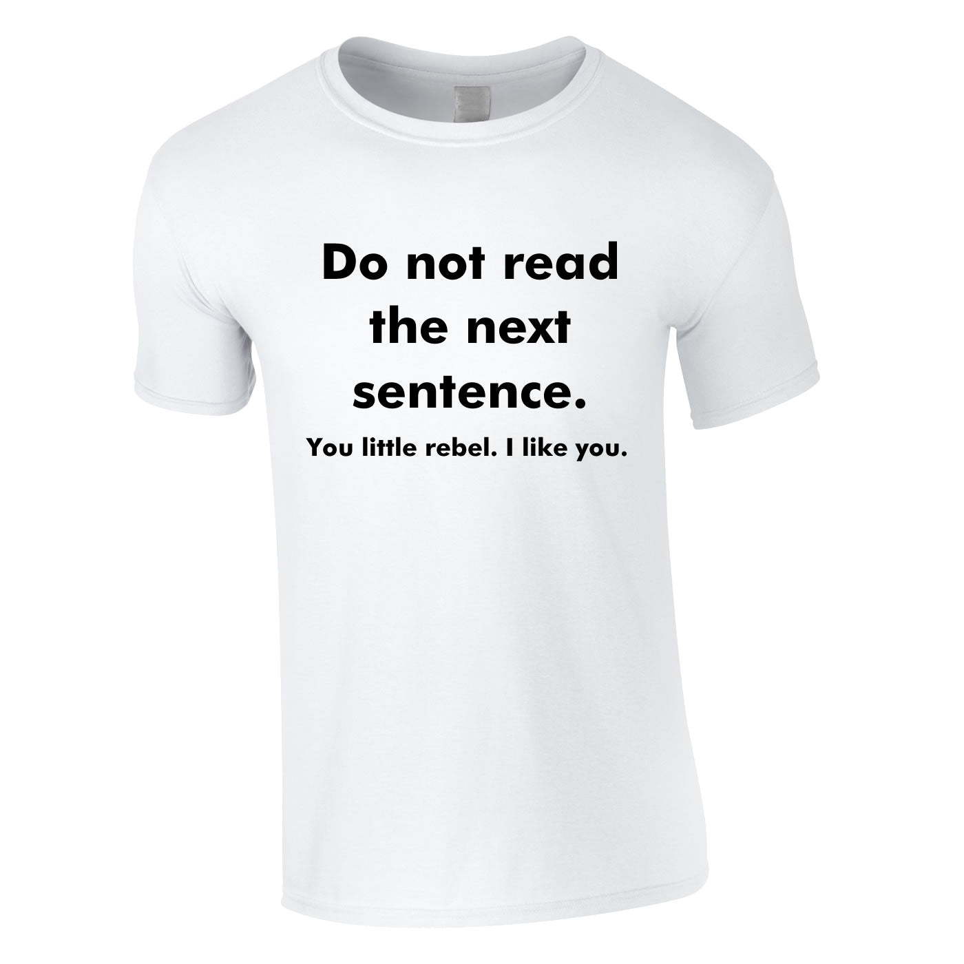 Do Not Read The Next Sentence - You Little Rebel, I Like You Tee In White