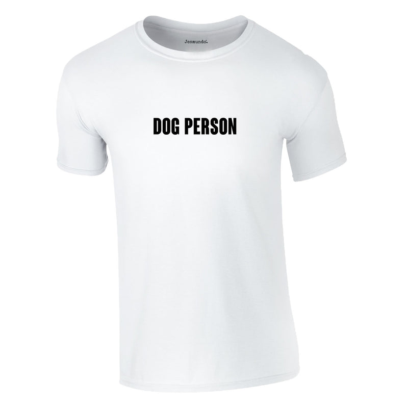 Dog Person Tee In White