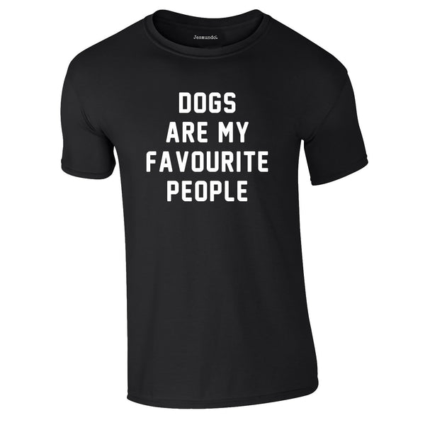 Dogs Are My Favourite People Tee In Black