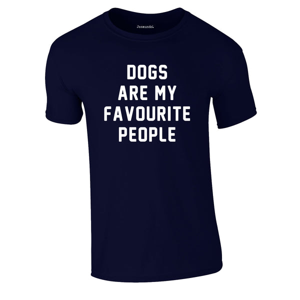 Dogs Are My Favourite People Tee In Navy
