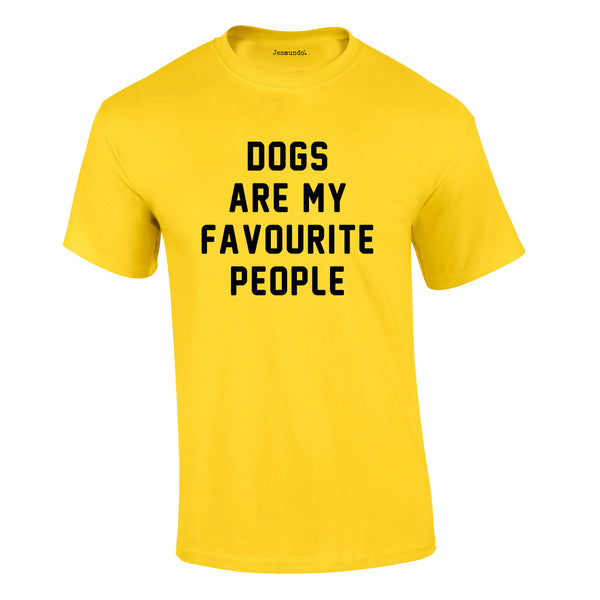 Dogs Are My Favourite People Tee In Yellow