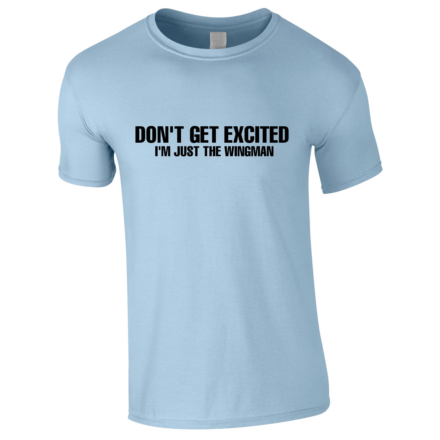Don't Get Excited I'm Just The Wingman Tee In Sky