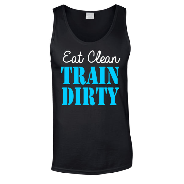 Eat Clean Train Dirty Vest In Black