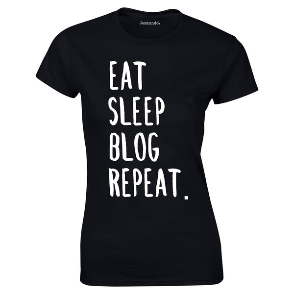 SALE - Eat Sleep Blog Repeat Womens Tee - Large