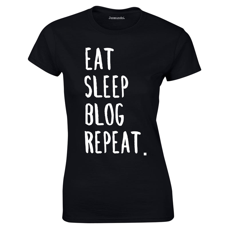 SALE - Eat Sleep Blog Repeat Womens Tee - Large