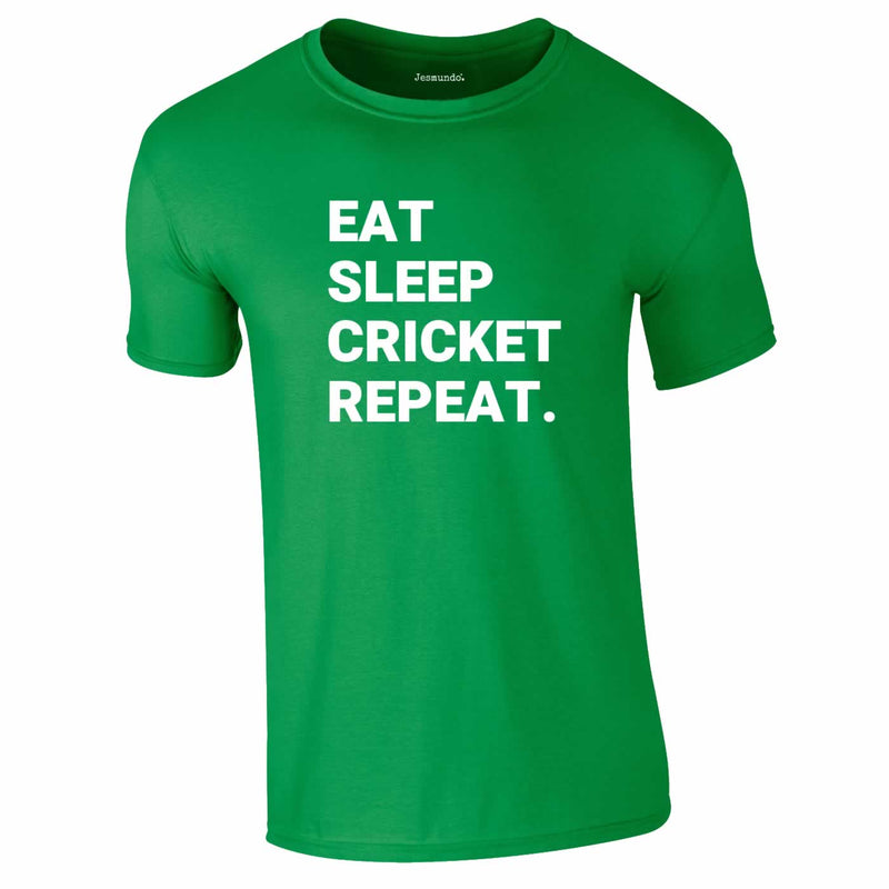 Eat Sleep Cricket Repeat T-Shirt