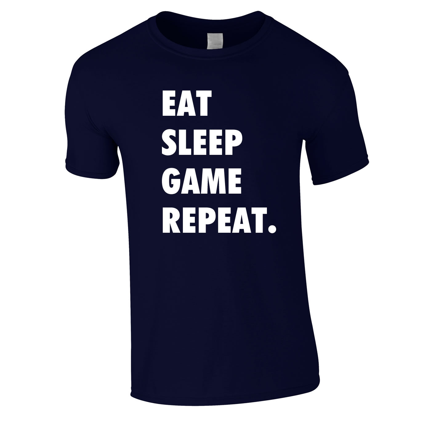 Eat Sleep Game Repeat Tee In Navy
