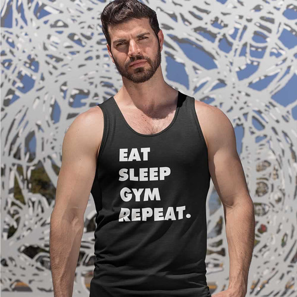 Eat Sleep Gym Repeat Vest Top For Men