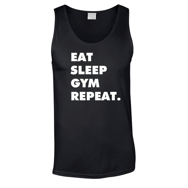 Eat Sleep Game Repeat Vest In Black