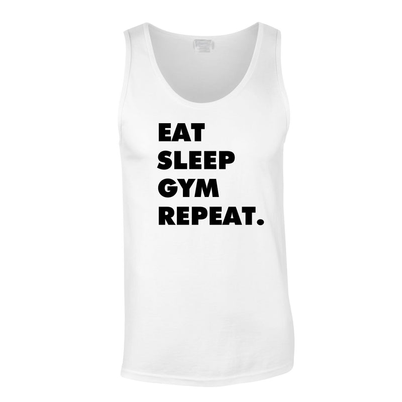Eat Sleep Game Repeat Vest In White