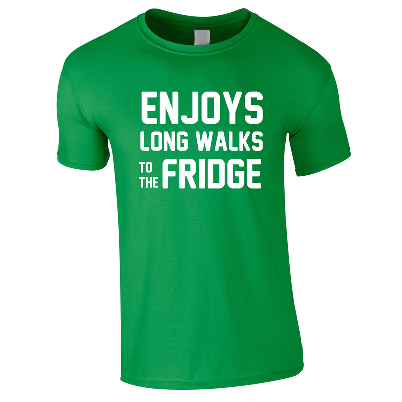 Enjoy's Long Walks To The Fridge Tee In Green