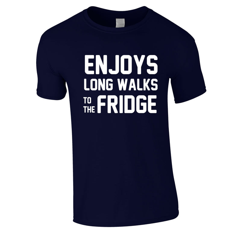 Enjoy's Long Walks To The Fridge Tee In Navy