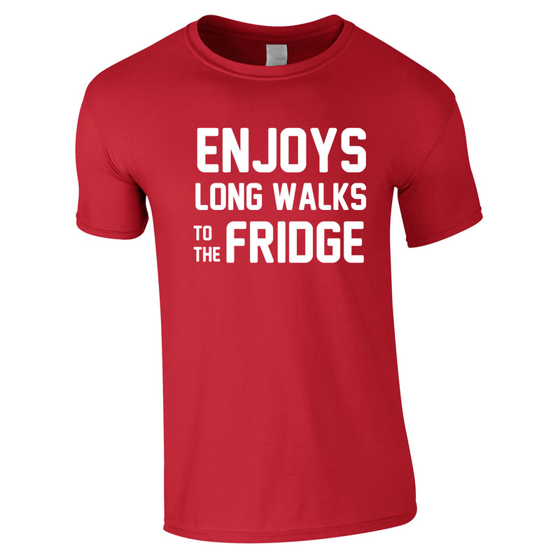 Enjoy's Long Walks To The Fridge Tee In Red