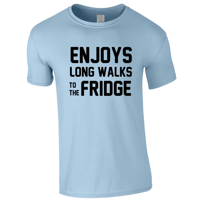 Enjoy's Long Walks To The Fridge Tee In Sky