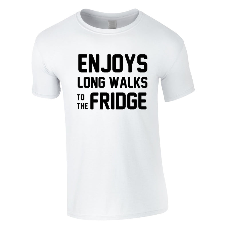 Enjoy's Long Walks To The Fridge Tee In White