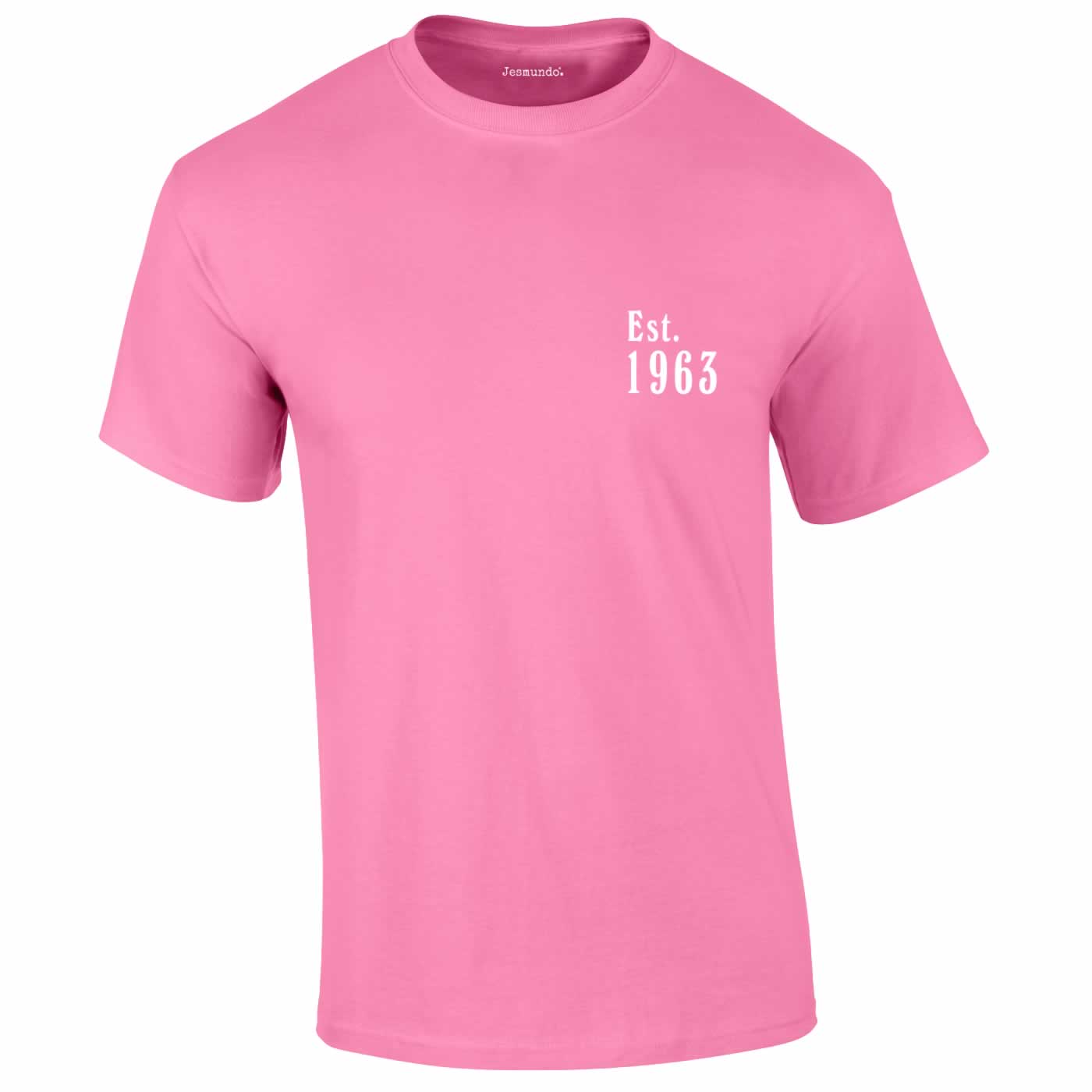 Est 1963 60th Birthday Tee In Pink