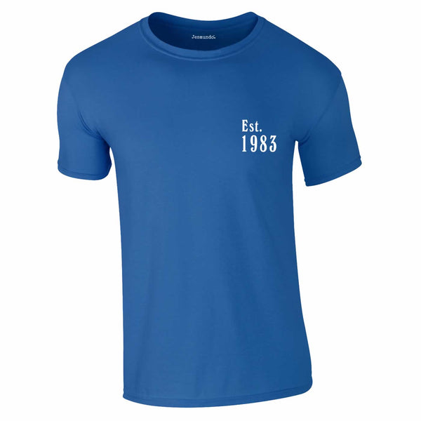 Est 1983 40th Tee In Royal Blue