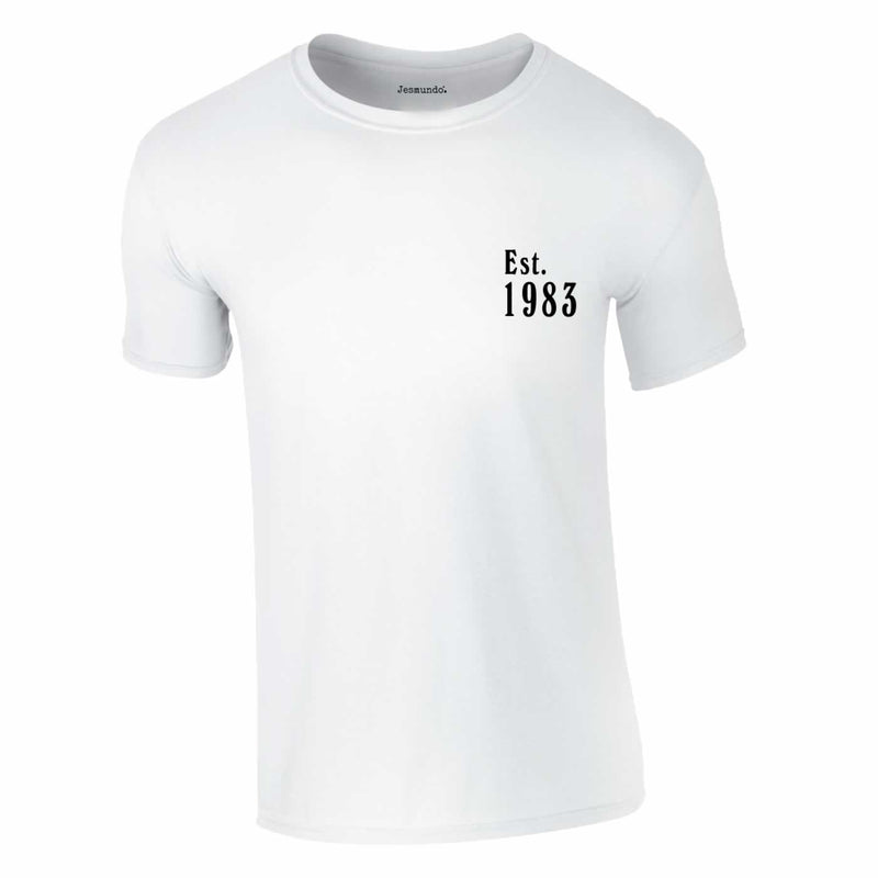 Est 1983 40th Tee In White