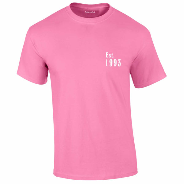 Est 1993 Tee In Pink