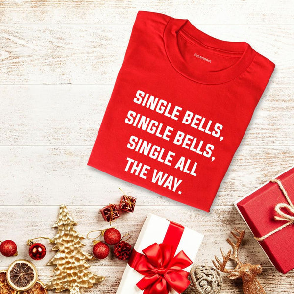 Single Bells Women's Printed Christmas Top