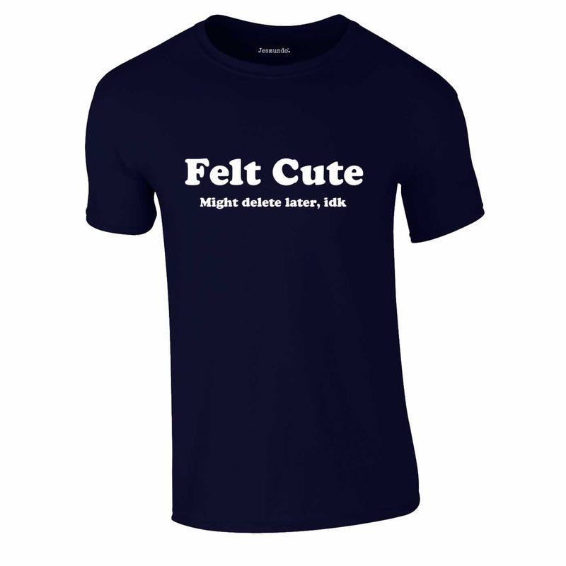 Felt Cute Tee In Navy