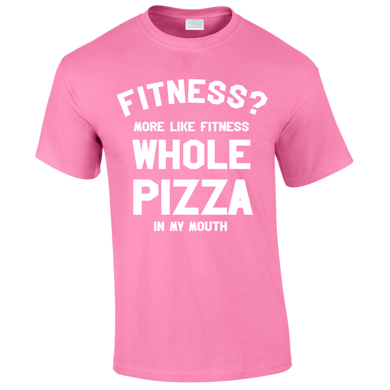 Fitness? More Like Fitness Whole Pizza In My Mouth Tee In Pink