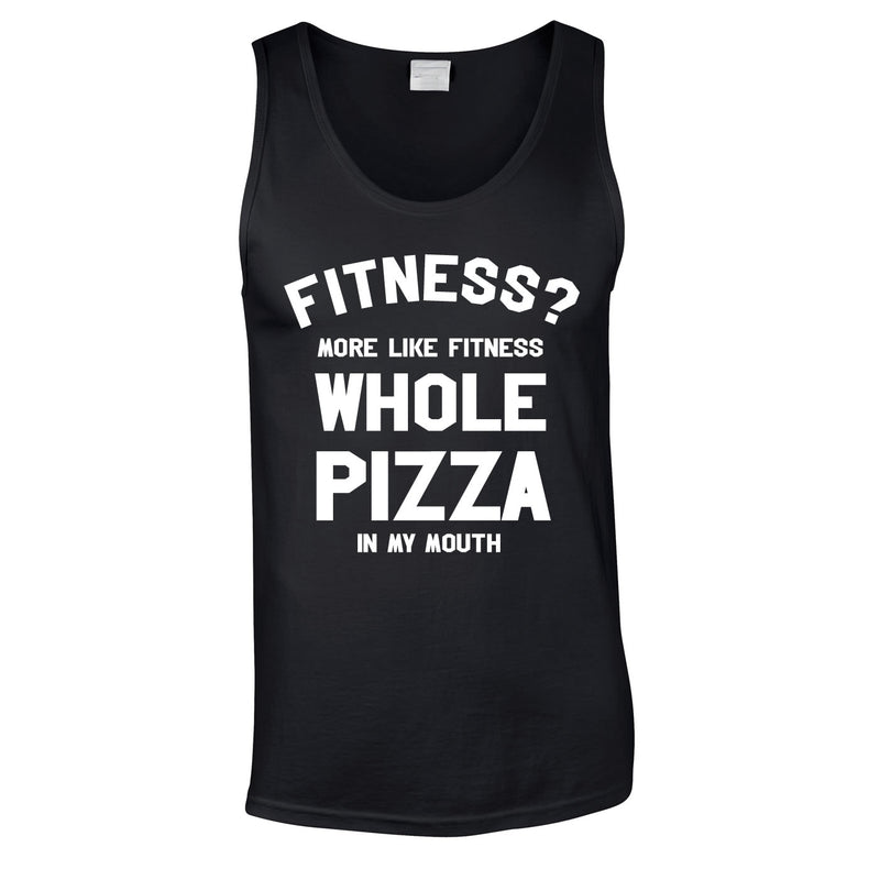 Fitness? More Like Fitness Whole Pizza In My Mouth Vest In Black