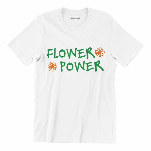 Flower Power T Shirt In White