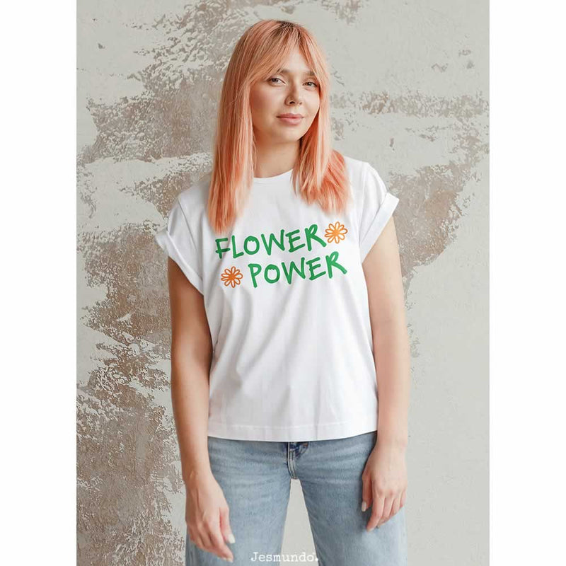 Women's Flower Power T Shirt 60s Inspired