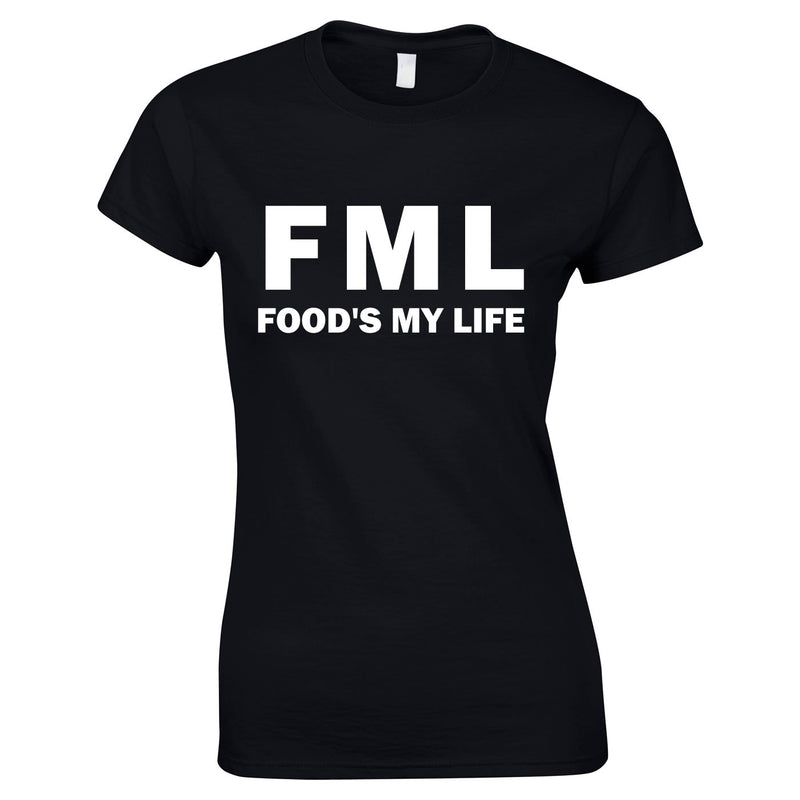 FML - Food's My Life Top In Black