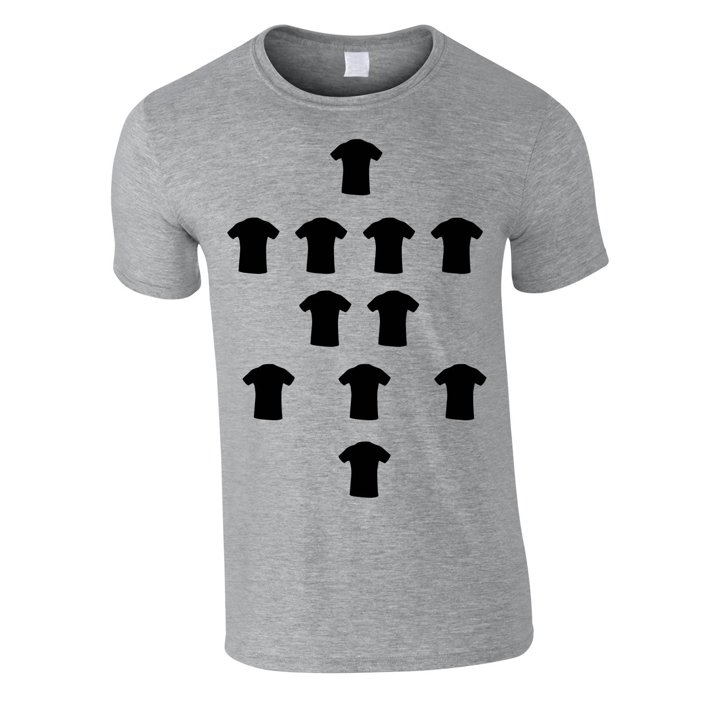 Football Formation 4-2-3-1 Tee In Grey