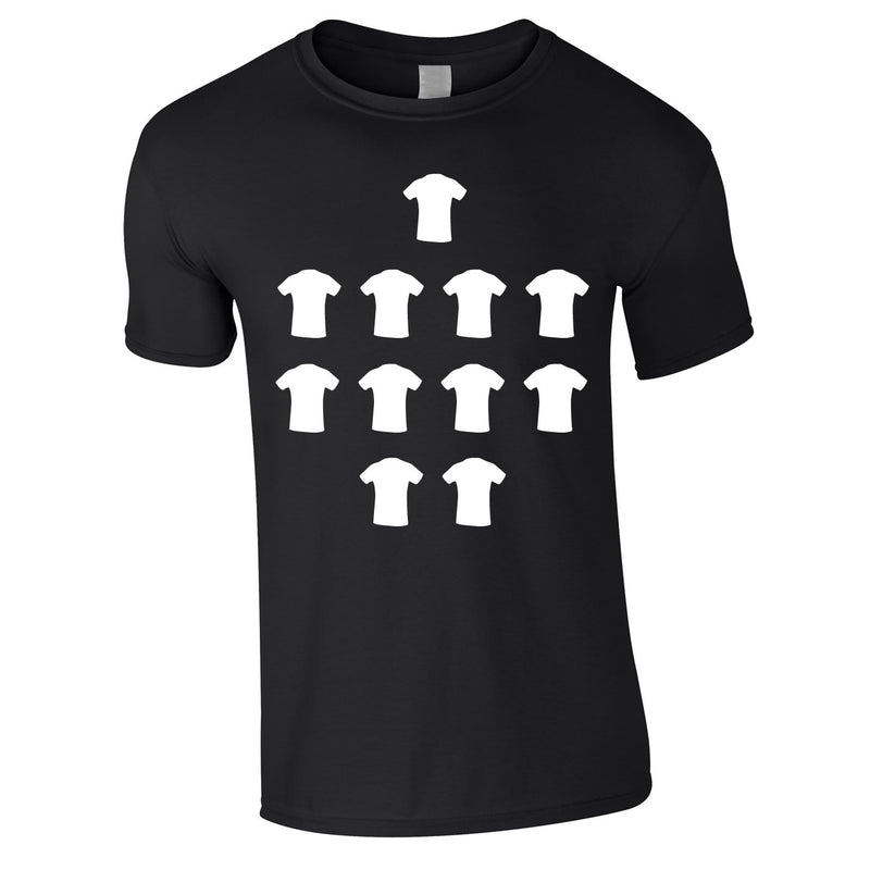 4-4-2 Formation Graphic Tee In Black