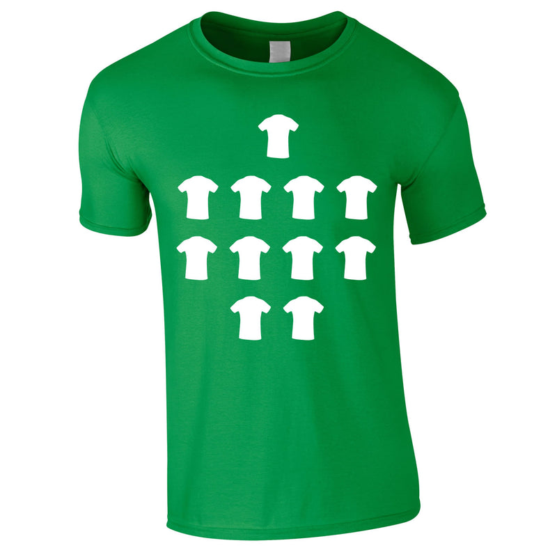 4-4-2 Formation Graphic Tee In Green