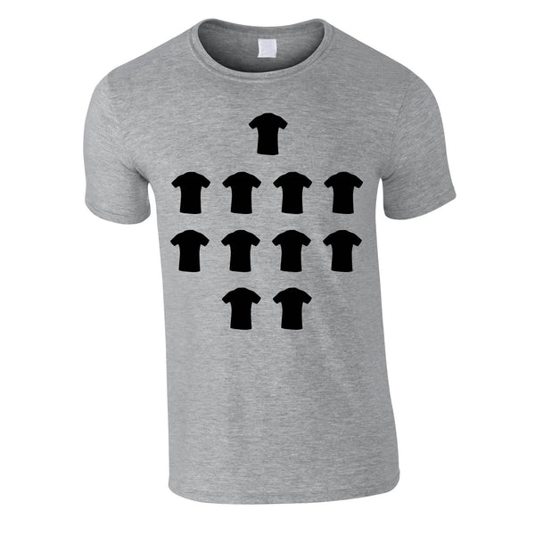 4-4-2 Formation Graphic Tee In Grey