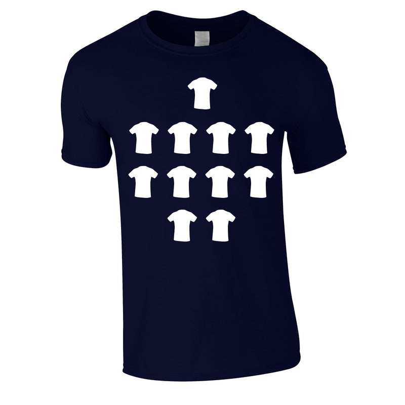4-4-2 Formation Graphic Tee In Navy
