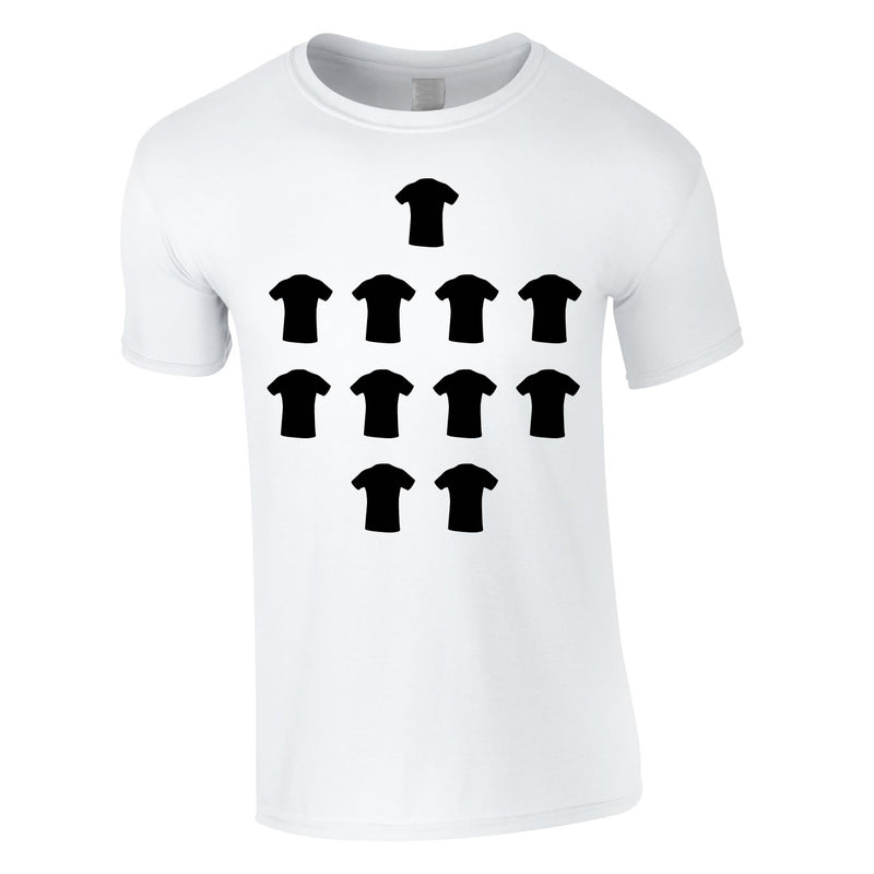 4-4-2 Formation Graphic Tee In White