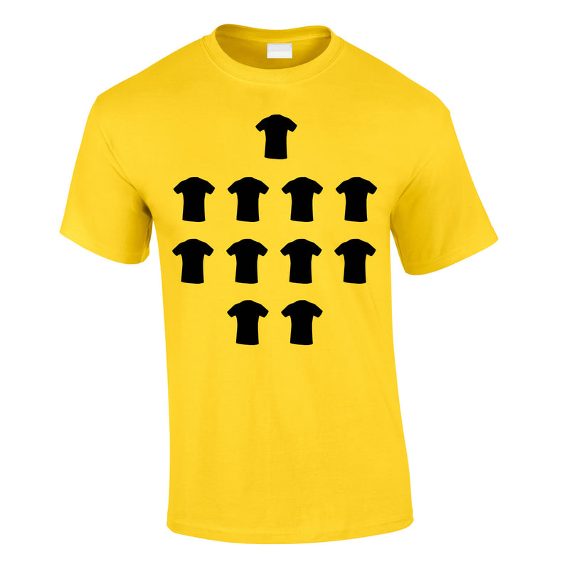 4-4-2 Formation Graphic Tee In Yellow