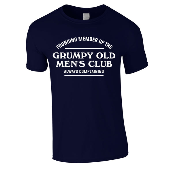 Founding Member Of The Grumpy Old Men's Club Tee In Navy