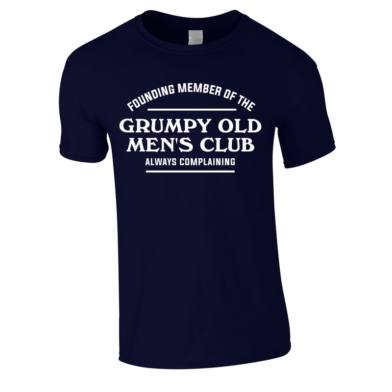 Founding Member Of The Grumpy Old Men's Club Tee In Navy