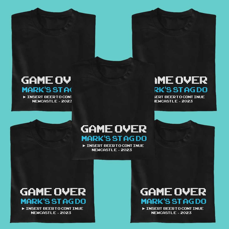 Game Over Groom T-Shirts For Stag Party