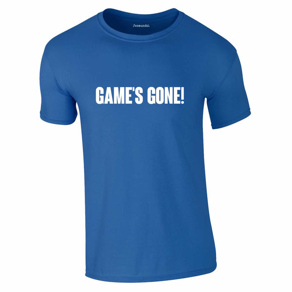 The Game's Gone Football Quote Shirt In Royal Blue