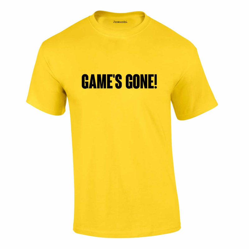 The Game's Gone Football Quote Shirt In Yellow