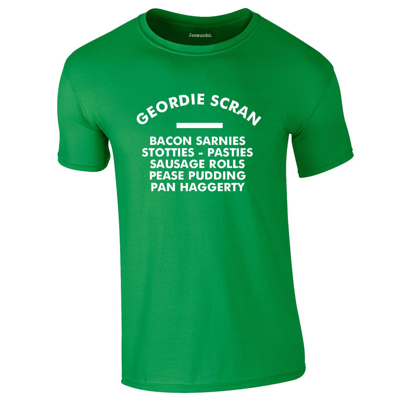 Geordie Scran Tee In Green