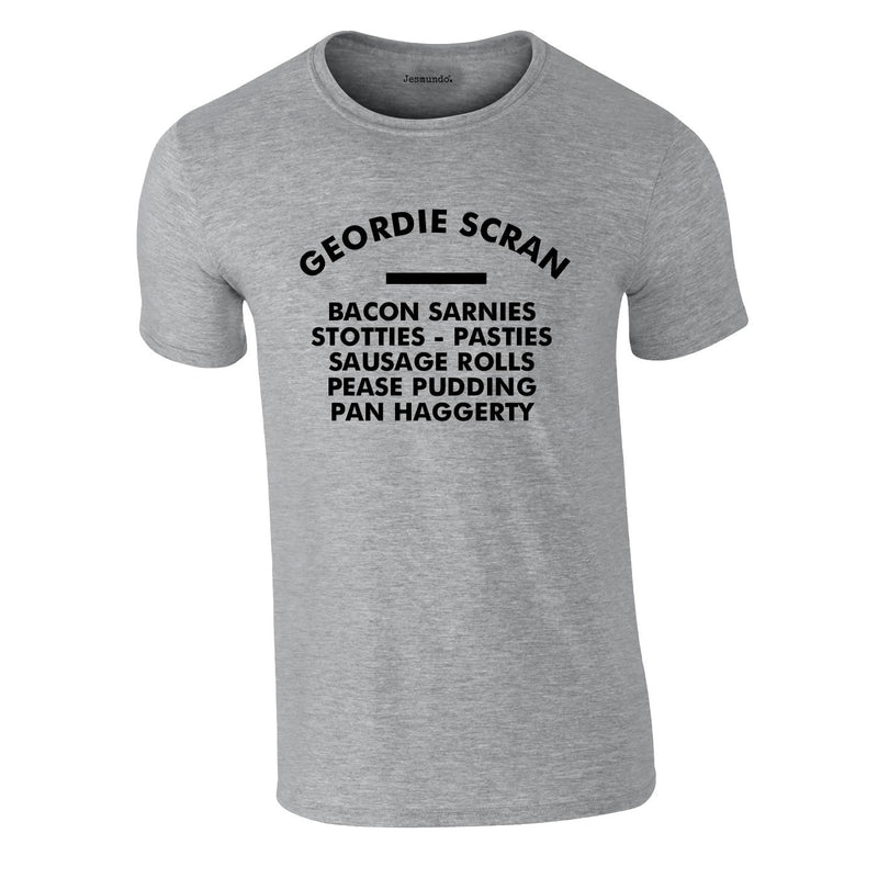 Geordie Scran Tee In Grey