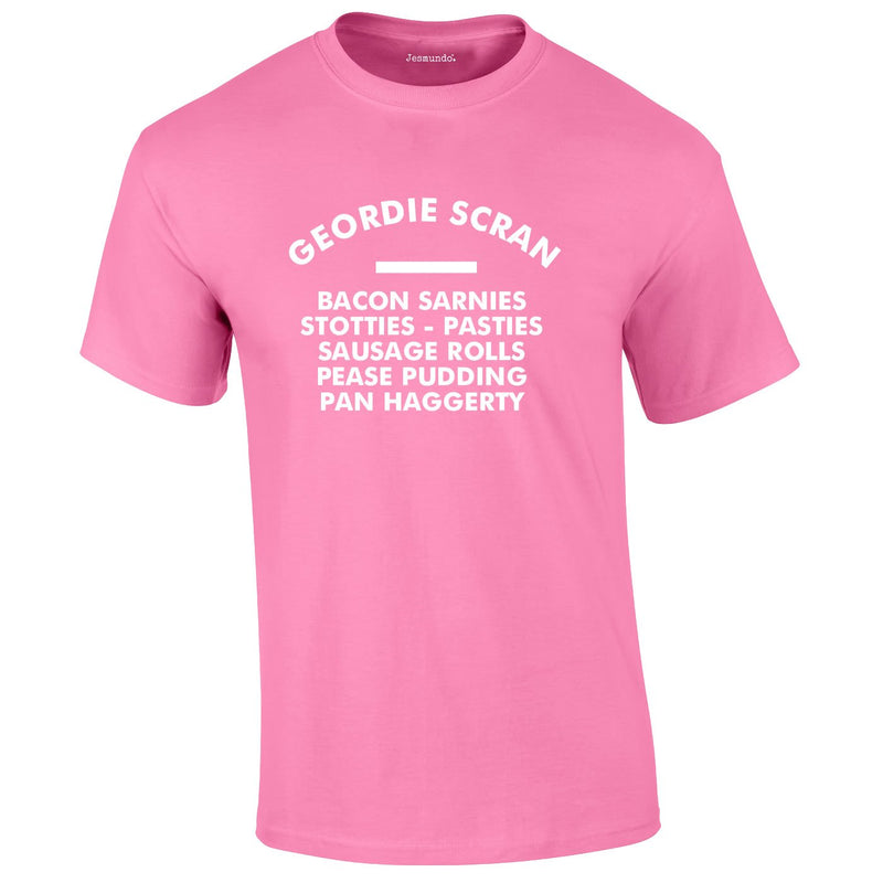 Geordie Scran Tee In Pink