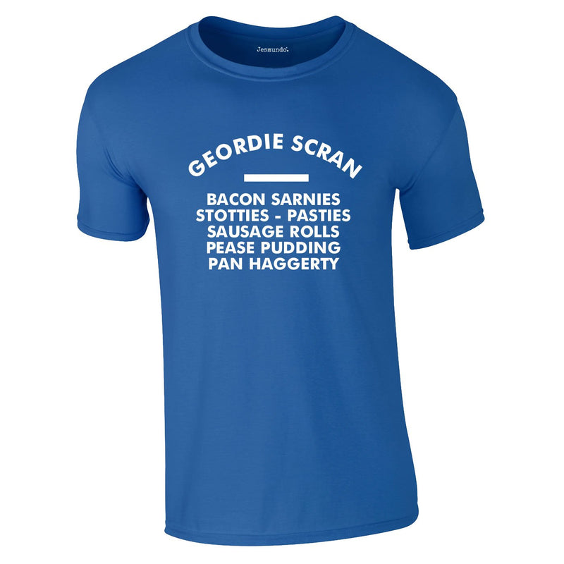 Geordie Scran Tee In Royal