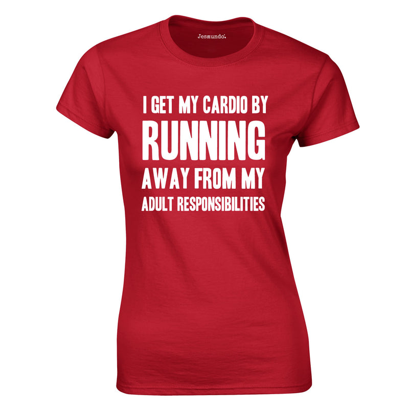 SALE - I Get My Cardio Womens Tee - Medium