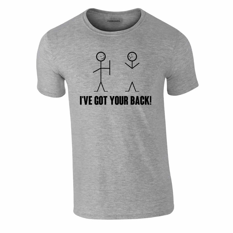 Snorg Tees H&D I've Got Your Back Stick Man Tshirt Unisex (Back,T