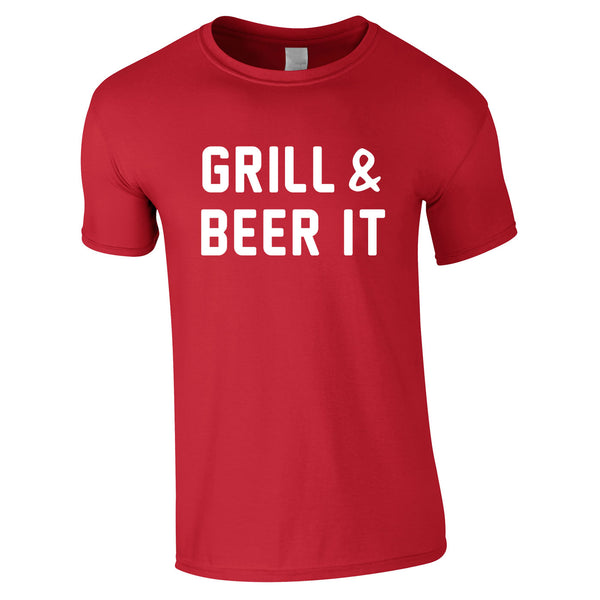 Grill And Beer It Tee In Red