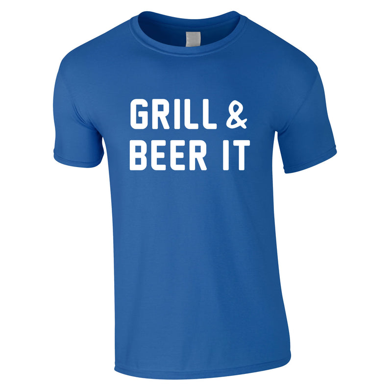 Grill And Beer It Tee In Royal
